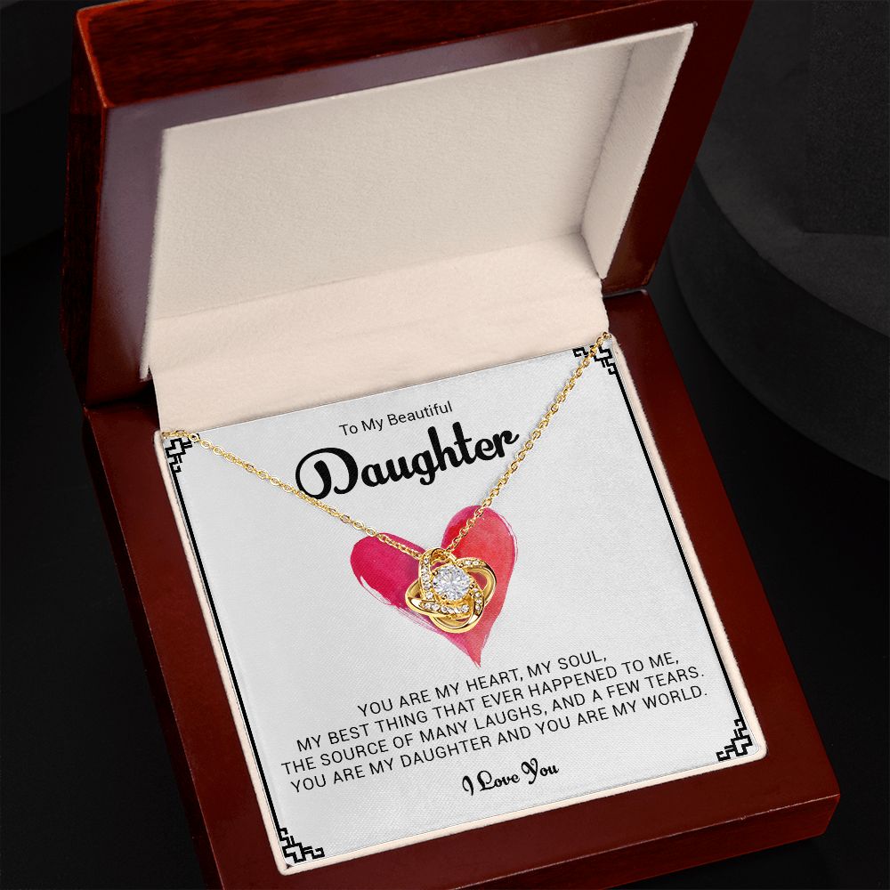 My Beautiful Daughter | My Heart - Love Knot Necklace