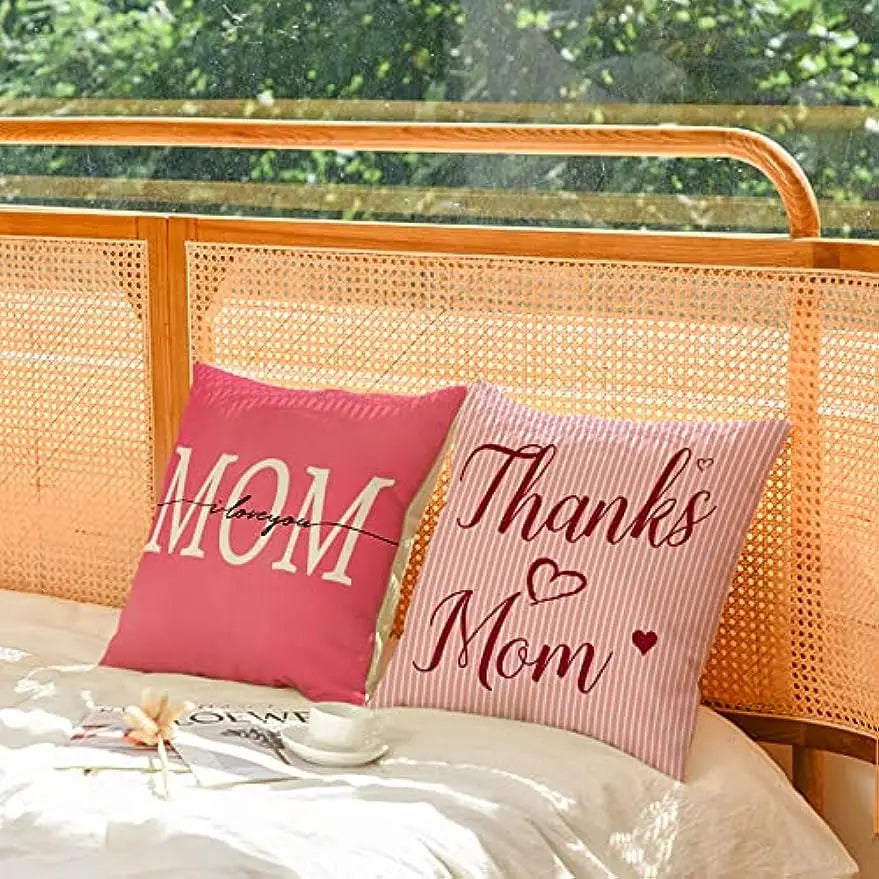 Linen square Happy Mother's Day pillowcase pillowcase I love mom cushion cover sofa pillowcase home décor gift