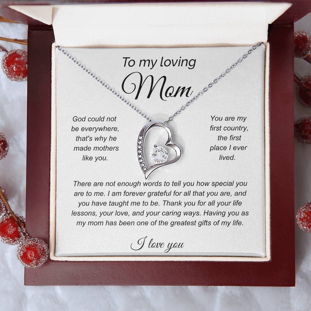 To My Loving Mom |  Forever Love Necklace