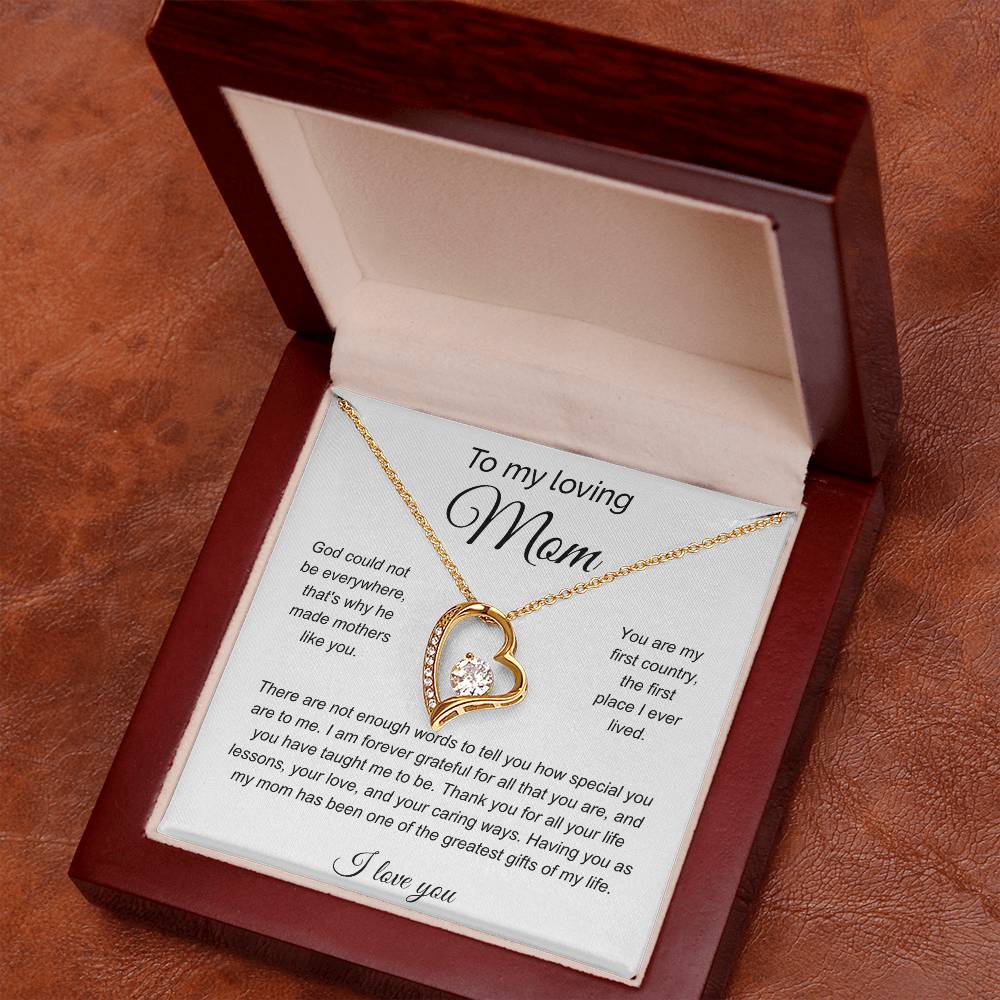 To My Loving Mom |  Forever Love Necklace