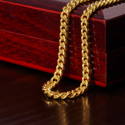 To My Wonderful Husband | I Promise to Love You for The Rest of My Life | Men's Cubin Link Chain