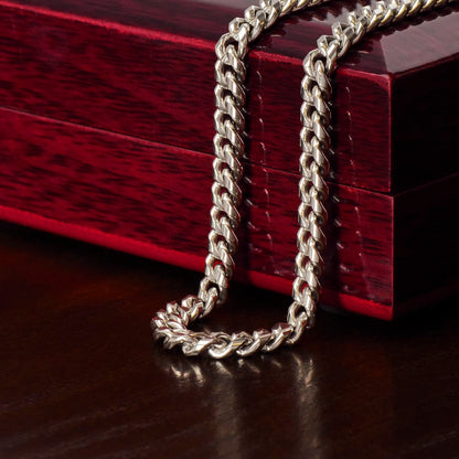 To My Wonderful Husband | I Promise to Love You for The Rest of My Life | Men's Cubin Link Chain