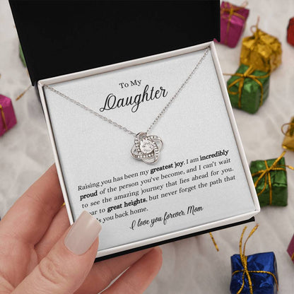 To My Daughter | I'm Incredibly Proud of the Person You've Become | Love Knot Necklace