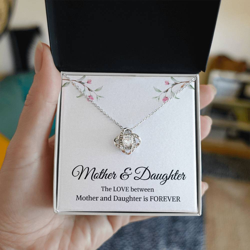 Mother & Daughter | The Love Between Mother & Daughter is Forever | Love Knot Necklace