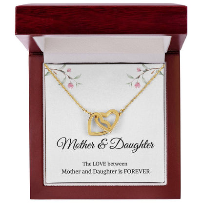 Mother & Daughter | The Love Between Mother & Daughter is Forever | Interlocking Hearts Necklace