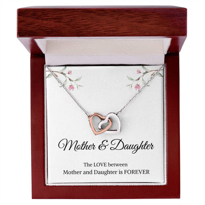 Mother & Daughter | The Love Between Mother & Daughter is Forever | Interlocking Hearts Necklace