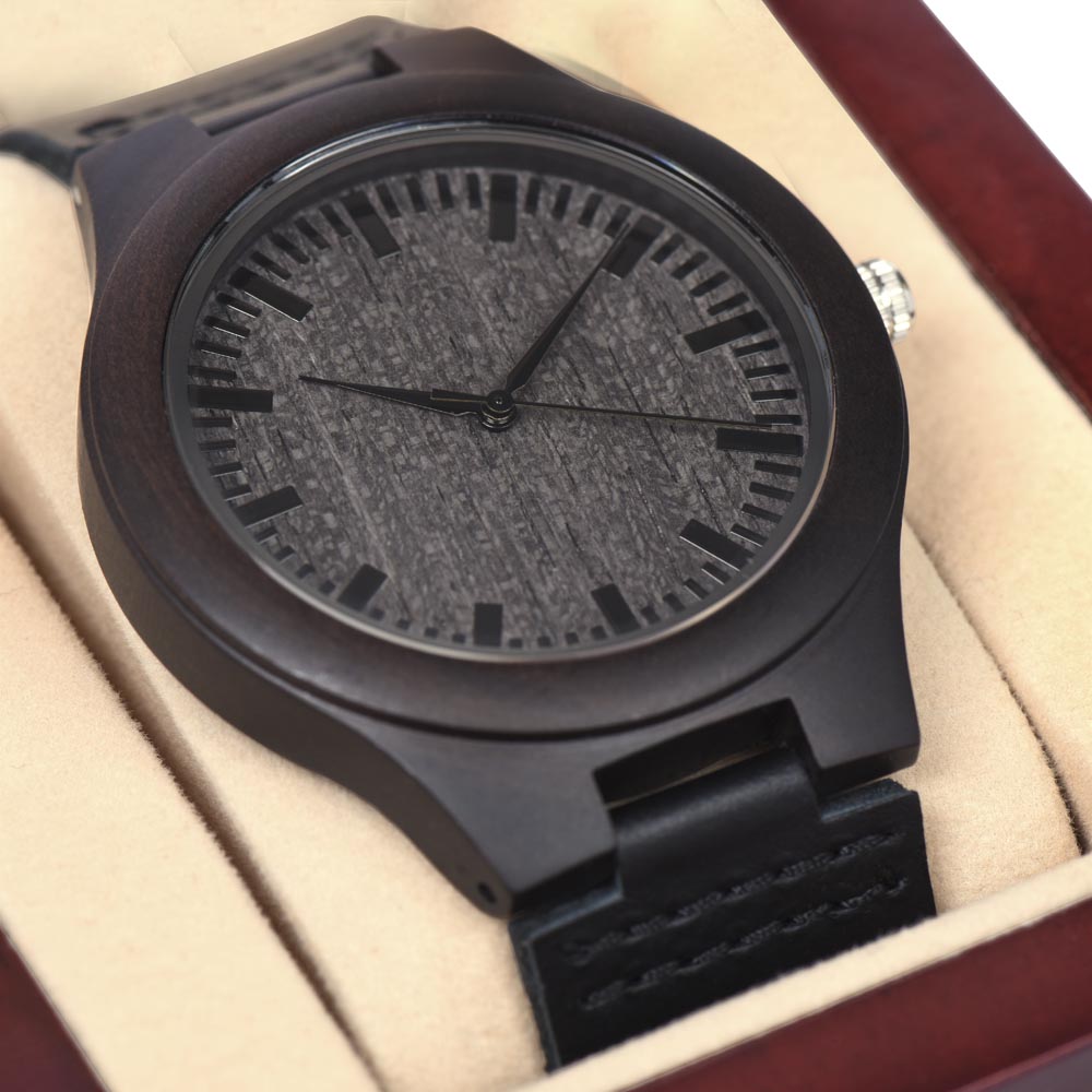 To Dad | Men's Stylish Wooden Watch with Leather Band | A Gift to Show Dad How Much You Love Him