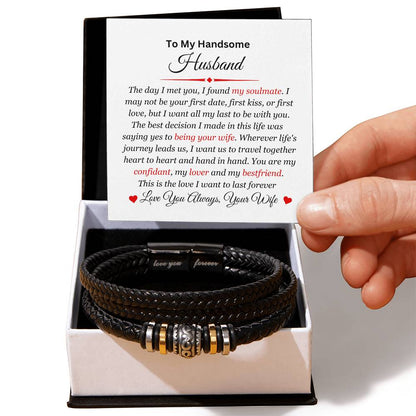 My Handsome Husband | Men's Love You Forever Bracelet