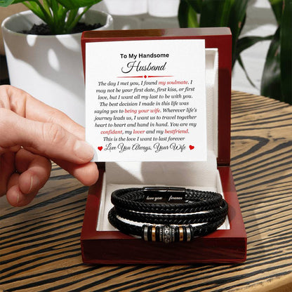 My Handsome Husband | Men's Love You Forever Bracelet