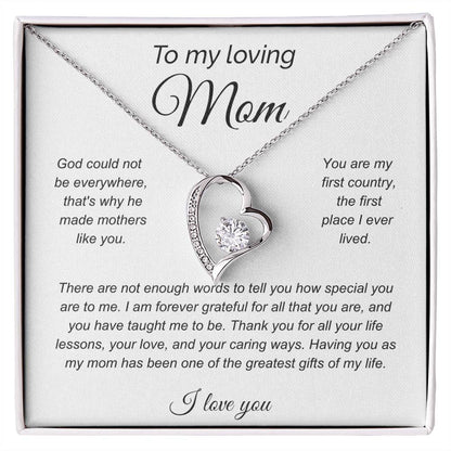 To My Loving Mom |  Forever Love Necklace