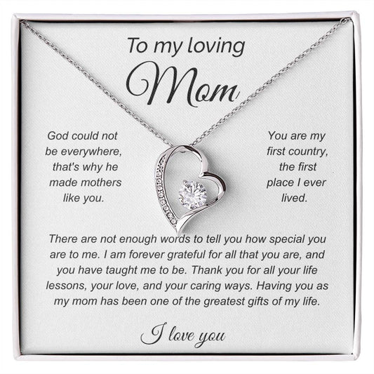 To My Loving Mom |  Forever Love Necklace