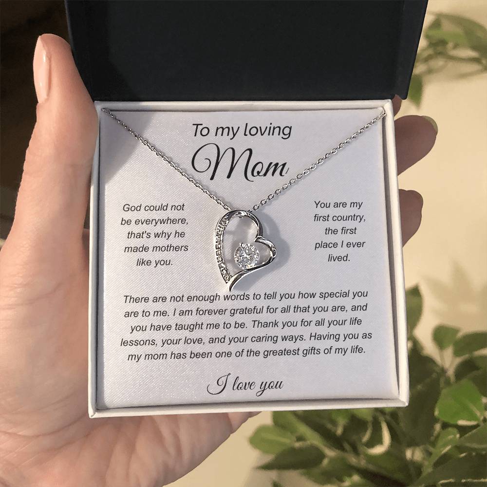 To My Loving Mom |  Forever Love Necklace