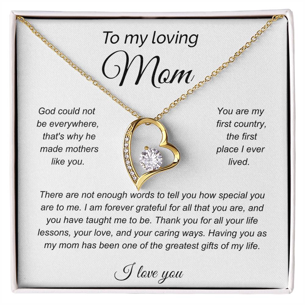 To My Loving Mom |  Forever Love Necklace