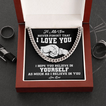My Son | Never Forget I Love You - Cuban Link Chain