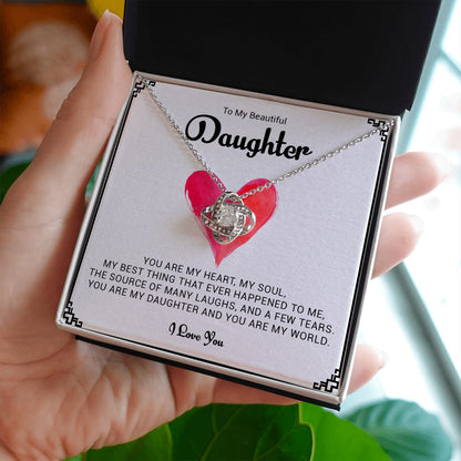 My Beautiful Daughter | My Heart - Love Knot Necklace