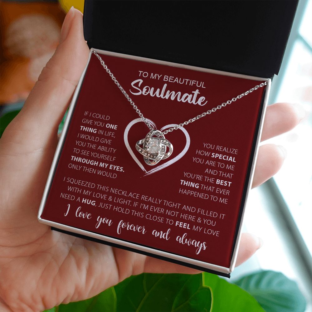 To My Beautiful Soulmate | Love & Light - Love Knot Necklace