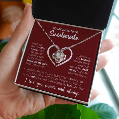 To My Beautiful Soulmate | Love & Light - Love Knot Necklace