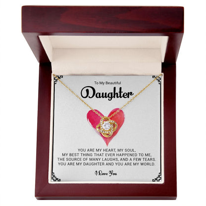 My Beautiful Daughter | My Heart - Love Knot Necklace